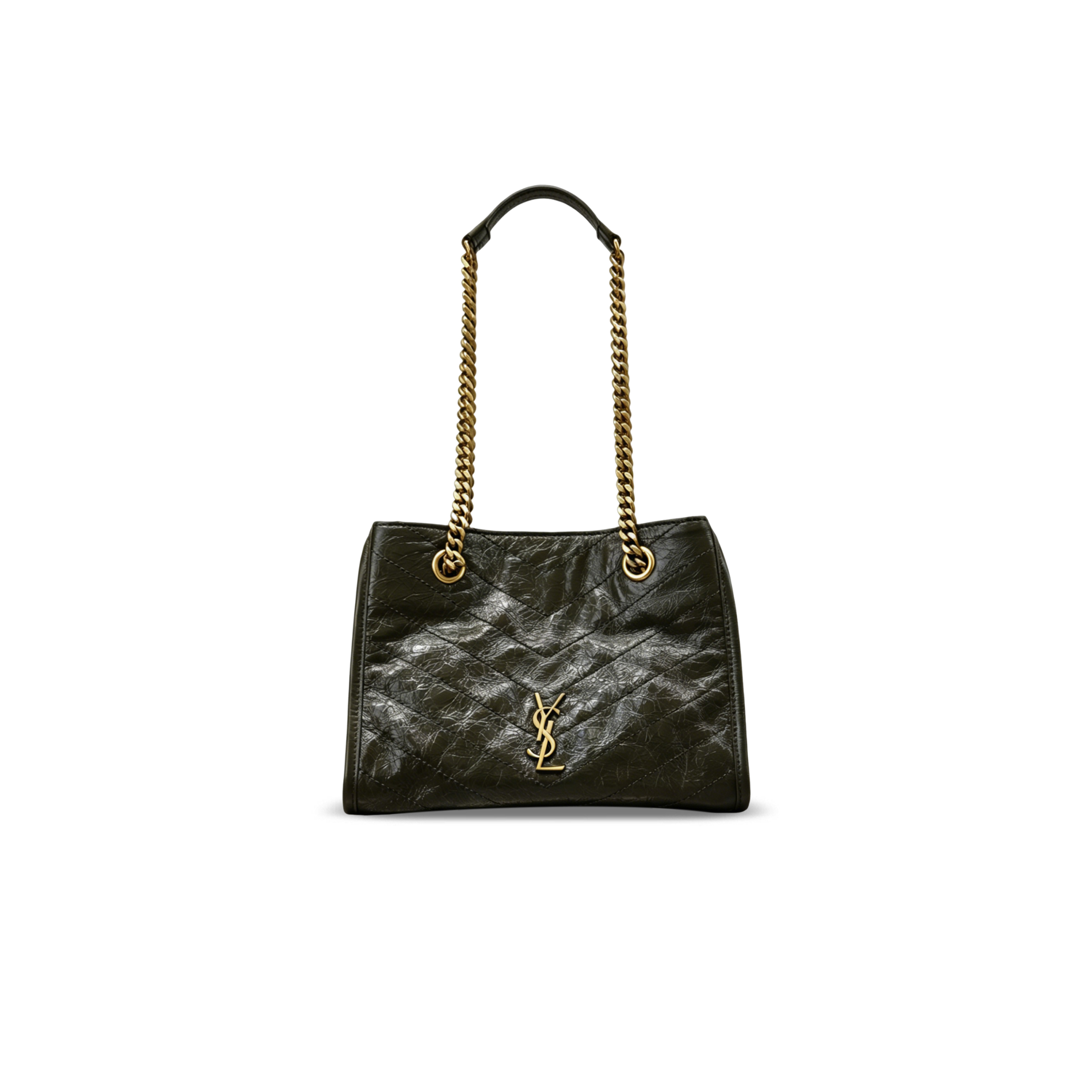 YSL NIKI SMALL SHOPPING IN VINTAGE LEATHER 872680 (25*19*10cm)
